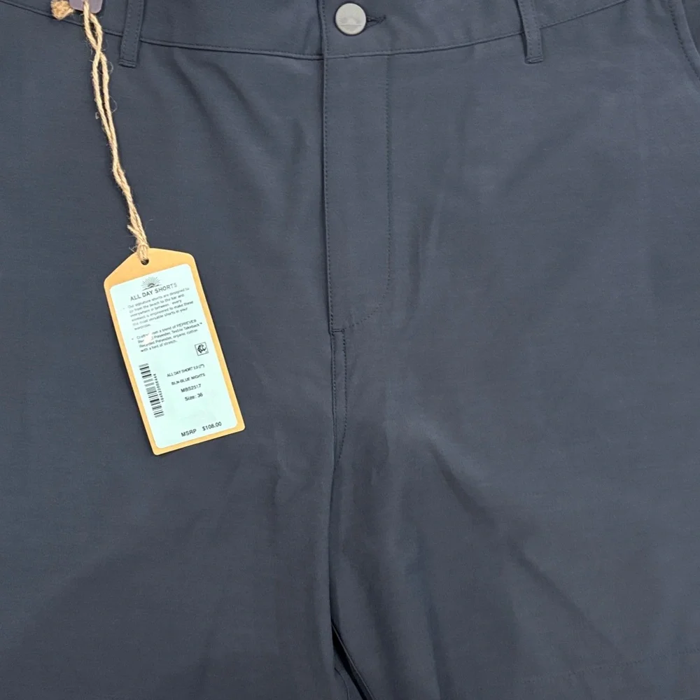 NWT - Faherty Men's Dark Blue Flat Front Shorts